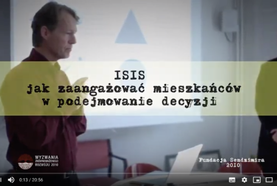 Film pod tytułem ,,Jak zaangażować mieszkańców w podejmowanie decyzji".