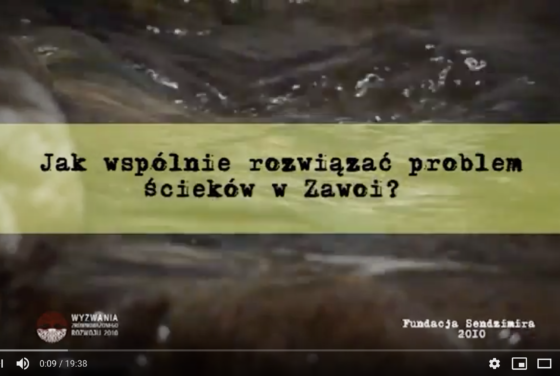 Film pod tytułem ,,Jak wspólnie rozwiązać problem ścieków w Zawoli".