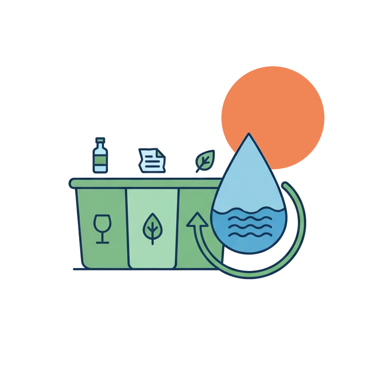 Grafika symbolizująca odpady